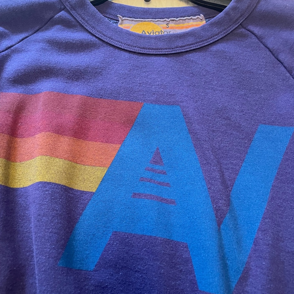 Aviator Nation logo sweatshirt purple size small - Picture 3 of 4